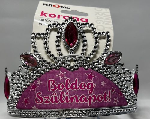 Korona Boldog Szülinapot! Rózsaszín