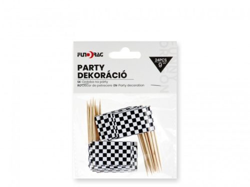 Party dekoráció kockás 24db 6,5cm