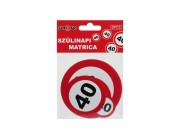 Matrica 40-es szülinapi 8db