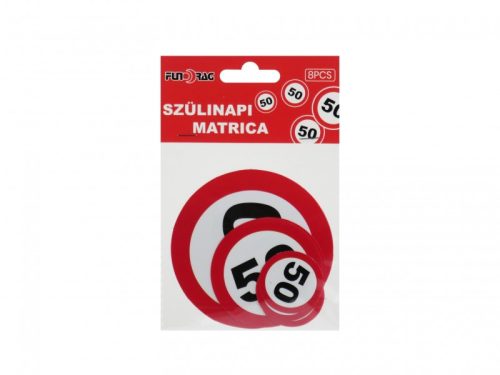 Matrica 50-es szülinapi 8db