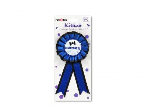 Kitűző Legénybúcsú kék/fekete 16cm
