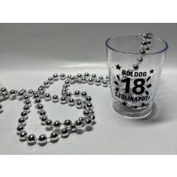   Party Pohár Nyaklánc Világítós Boldog Szülinapot! "18"