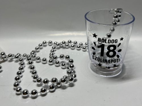 Party Pohár Nyaklánc Világítós Boldog Szülinapot! "18"