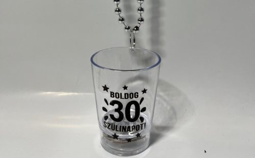 Party Pohár Nyaklánc Világítós Boldog Szülinapot! "30"