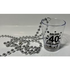   Party Pohár Nyaklánc Világítós Boldog Szülinapot! "40"