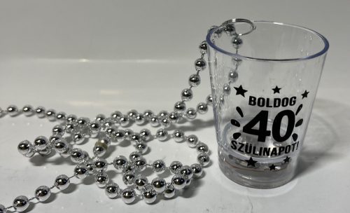 Party Pohár Nyaklánc Világítós Boldog Szülinapot! "40"