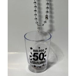   Party Pohár Nyaklánc Világítós Boldog Szülinapot! "50"