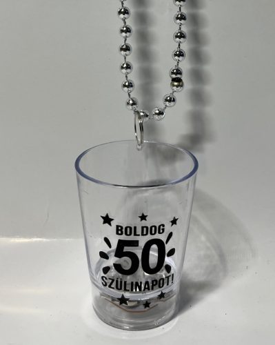 Party Pohár Nyaklánc Világítós Boldog Szülinapot! "50"