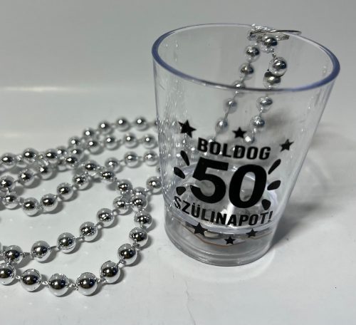 Party Pohár Nyaklánc Világítós Boldog Szülinapot! "50"
