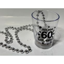   Party Pohár Nyaklánc Világítós Boldog Szülinapot! "60"