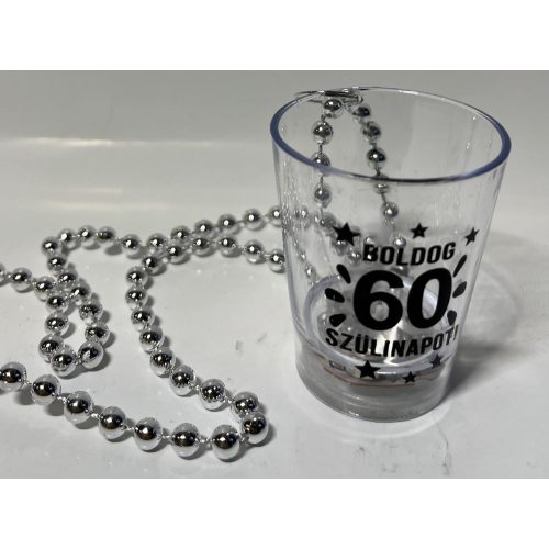Party Pohár Nyaklánc Világítós Boldog Szülinapot! "60"