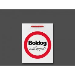   Ajándéktasak Boldog szülinapot/Happy Birthday közép sebességkorlátozós