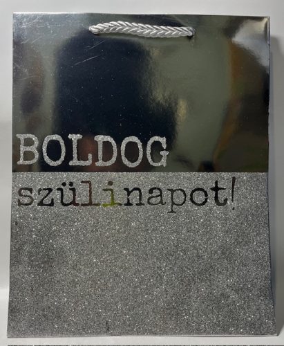 Ajándéktasak  "Boldog Szülinapot!"  Nagy Ezüst