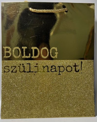 Ajándéktasak  "Boldog Szülinapot!"  Nagy Arany