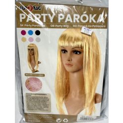 Party paróka "Fekete hosszú haj"