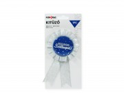 Party kitűző Boldog Szülinapot kék/ezüst 16cm