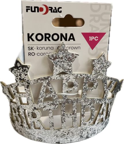 Korona Happy Birthday csillagos