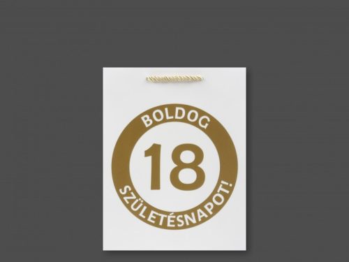 Ajándéktasak Boldog 18. Születésnapot közép
