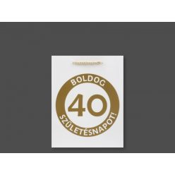 Ajándéktasak Boldog 40. Születésnapot közép