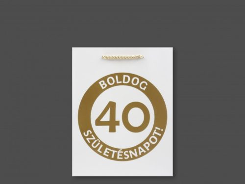 Ajándéktasak Boldog 40. Születésnapot közép
