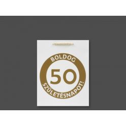 Ajándéktasak Boldog 50. Születésnapot közép