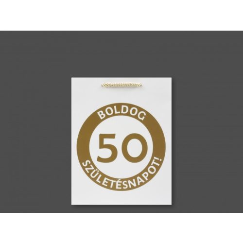 Ajándéktasak Boldog 50. Születésnapot közép