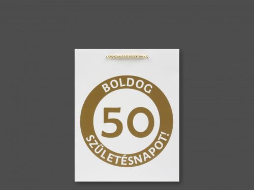 Ajándéktasak Boldog 50. Születésnapot közép