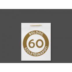 Ajándéktasak Boldog 60. Születésnapot közép