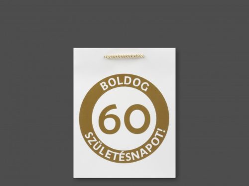 Ajándéktasak Boldog 60. Születésnapot közép