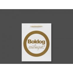   Ajándéktasak Boldog szülinapot/Happy Birthday  sebességkorlátozós arany
