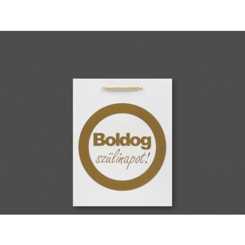 Ajándéktasak Boldog szülinapot/Happy Birthday  sebességkorlátozós arany