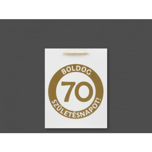 Ajándéktasak Boldog 70. Születésnapot közép