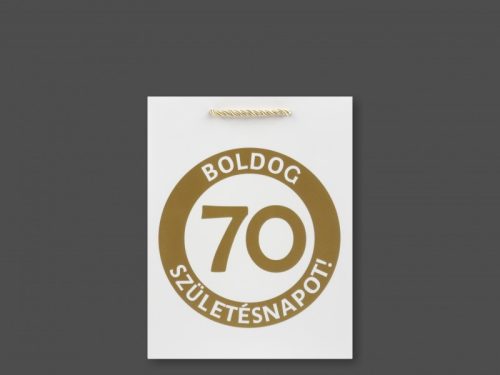 Ajándéktasak Boldog 70. Születésnapot közép