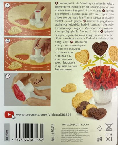 Szív alakú süti kiszúró 3db-os