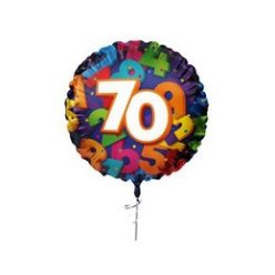 18 inch-es 70-es Számos Színes Szülinapi Fólia Lufi