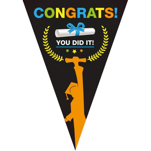BALLAGÁSI ZÁSZLÓFÜZÉR CONGRATS FELIRATTAL Hosszúság (m) 6 m