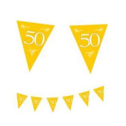 50-es Számos Arany Szülinapi Zászlófüzér - 6 m