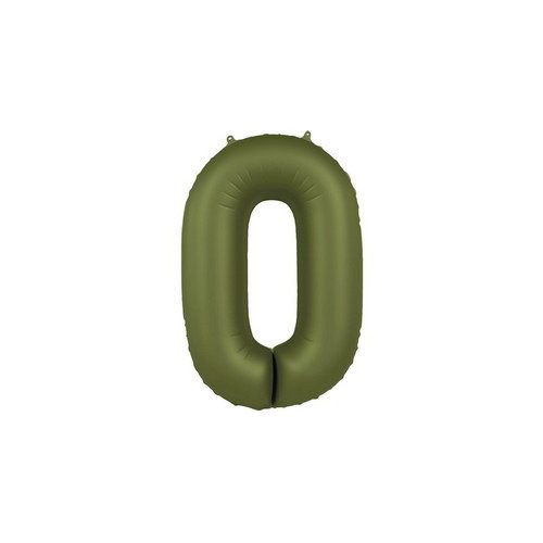 34 inch-es 0 Matt Zöld - Olive Green Számos Super Shape Fólia Lufi