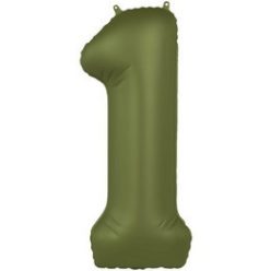   34 inch-es 1 Matt Zöld - Olive Green Számos Super Shape Fólia Lufi