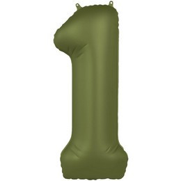 34 inch-es 1 Matt Zöld - Olive Green Számos Super Shape Fólia Lufi