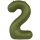 34 inch-es 2 Matt Zöld - Olive Green Számos Super Shape Fólia Lufi
