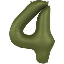 34 inch-es 4 Matt Zöld - Olive Green Számos Super Shape Fólia Lufi