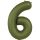 34 inch-es 6 Matt Zöld - Olive Green Számos Super Shape Fólia Lufi