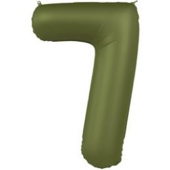   34 inch-es 7 Matt Zöld - Olive Green Számos Super Shape Fólia Lufi