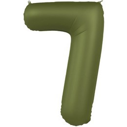 34 inch-es 7 Matt Zöld - Olive Green Számos Super Shape Fólia Lufi