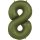 34 inch-es 8 Matt Zöld - Olive Green Számos Super Shape Fólia Lufi