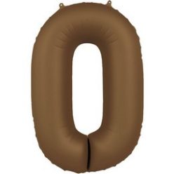   34 inch-es 0 Matt Barna - Chocolate Brown Számos Super Shape Fólia Lufi