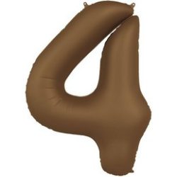   34 inch-es 4 Matt Barna - Chocolate Brown Számos Super Shape Fólia Lufi