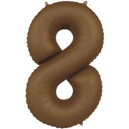 34 inch-es 8 Matt Barna - Chocolate Brown Számos Super Shape Fólia Lufi