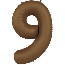 34 inch-es 9 Matt Barna - Chocolate Brown Számos Super Shape Fólia Lufi